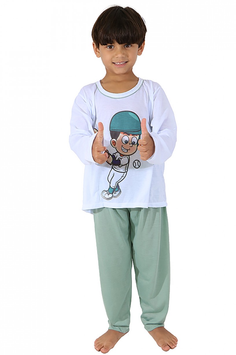 Pijama Infantil Longo 140 (Verde)