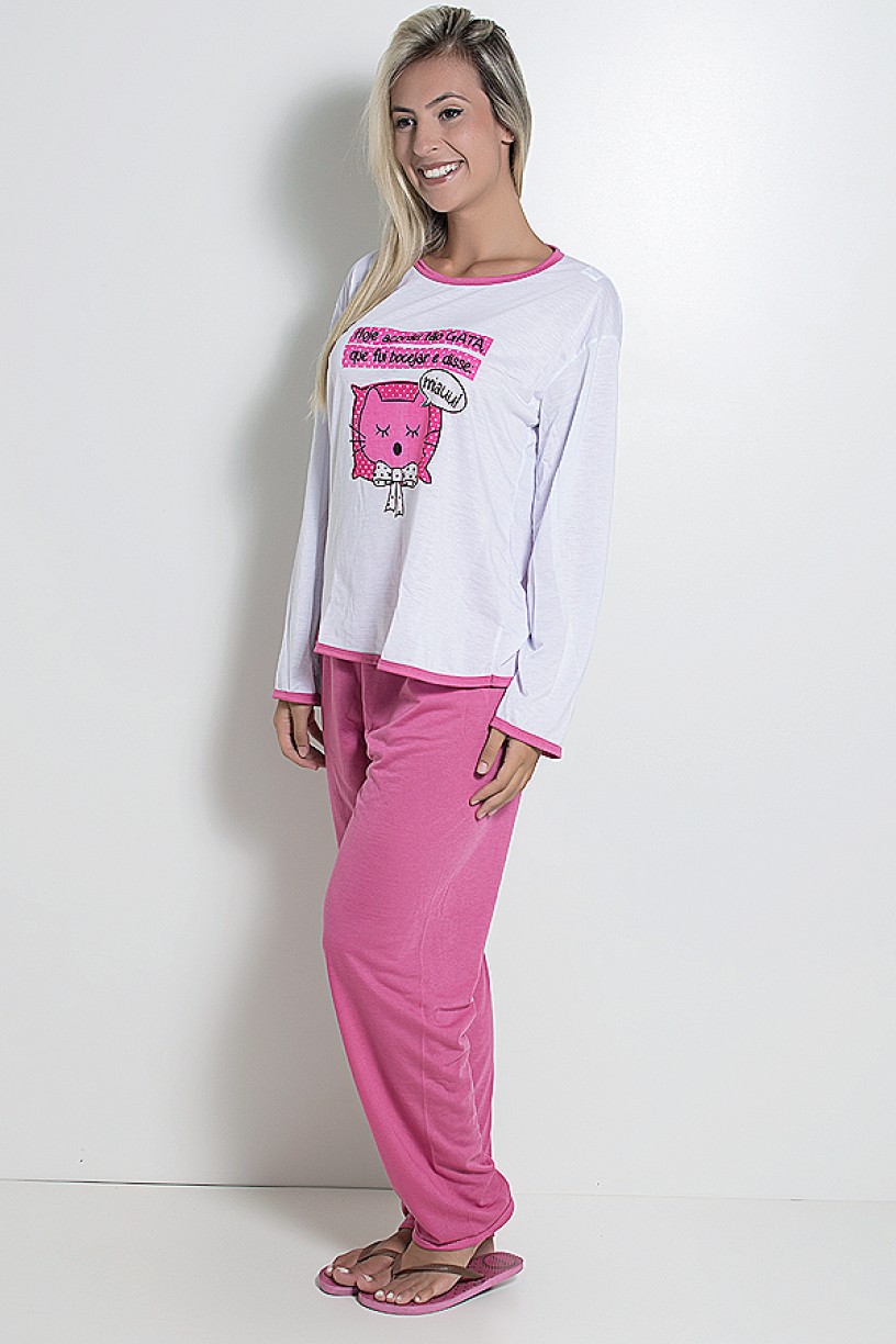 Pijama Feminino Longo 074 (Pink)