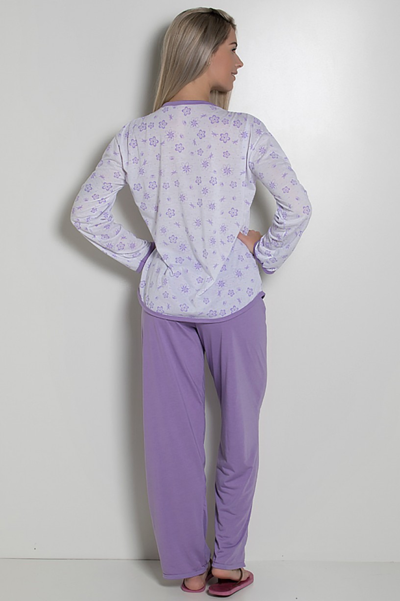 Pijama Longo 075 (Lilás) AB