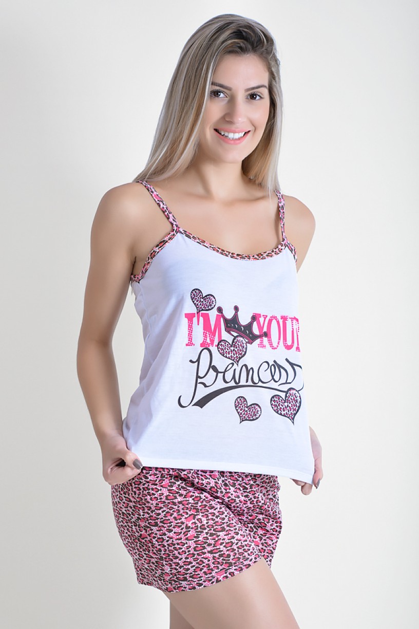 Babydoll Feminino 180 (Pink coroa)