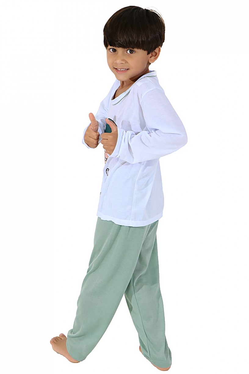 Pijama Infantil Longo 140 (Verde)