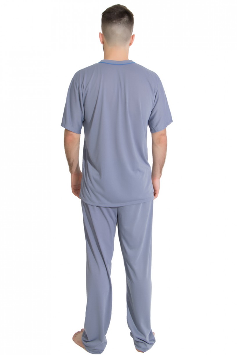 Pijama Mas. Manga Curta 091 (Azul acinzentado) | Ref: CEZ-PM01-002
