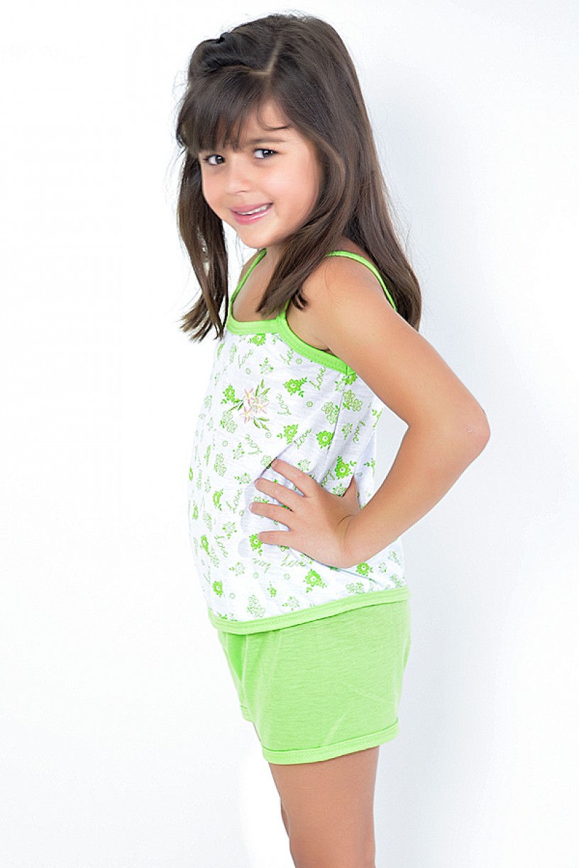 Babydoll Infantil 086 (verde limão) - AB