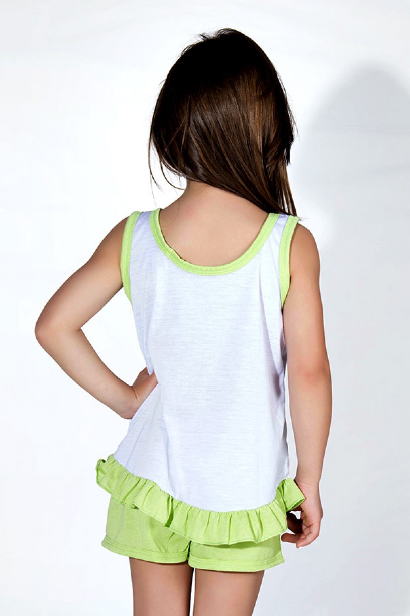 Babydoll Infantil 059 (Verde com corujas)