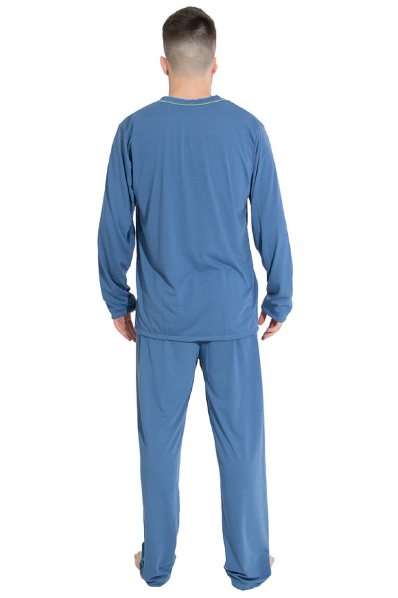 Pijama Mas. Longo 080 (Azul Acinzentado) | Ref: CEZ-PLM01-002