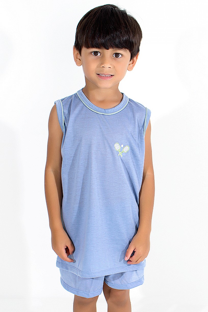 Pijama infantil Mas. Regata 142 (Azul Acinzentado) | Ref: CEZ-PA142-004