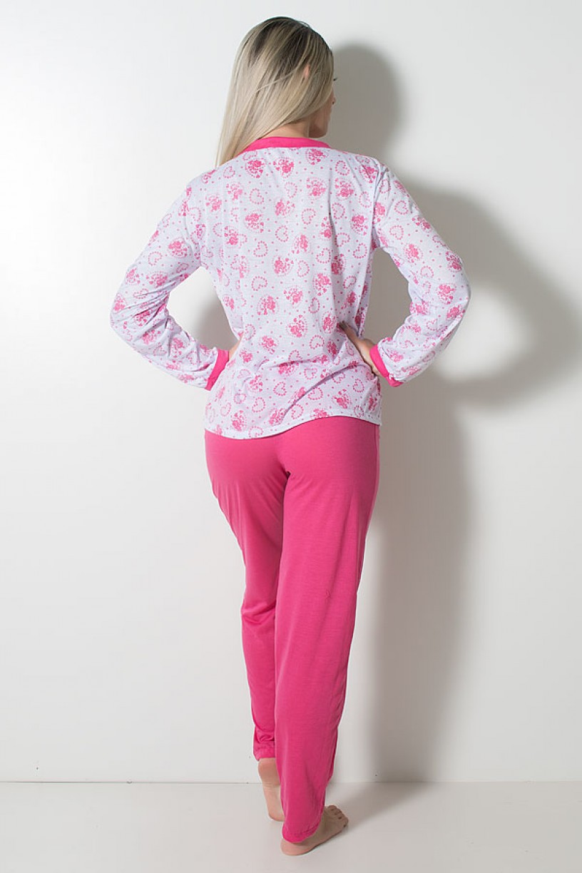 Pijama feminino longo 182 (Pink) | Ref: CEZ-PA182-010