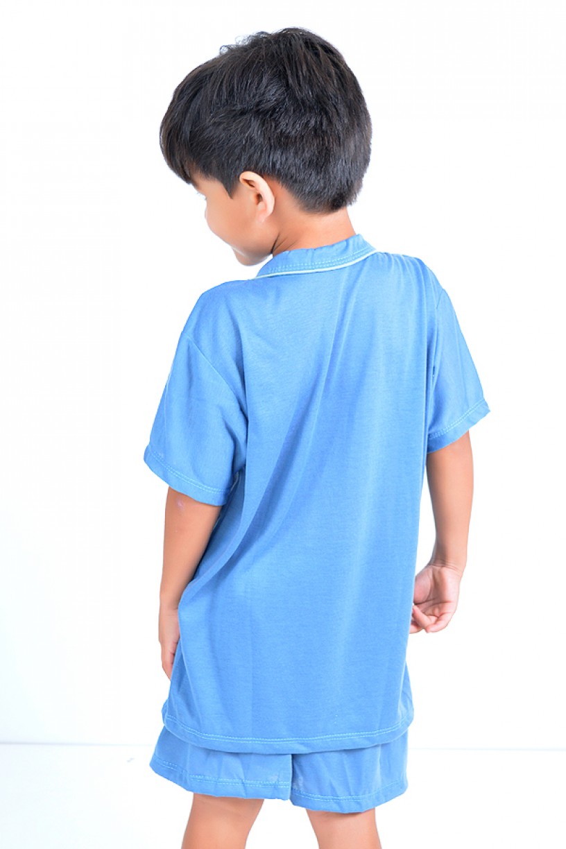 Pijama infantil mas. Curto 037 (Azul)