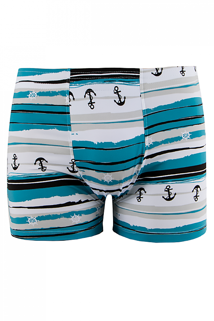 Cueca Boxer 4 Agulhas Microfibra 494 (Avulsa) Azul (AB) | Ref: CEZ-CZ494-008