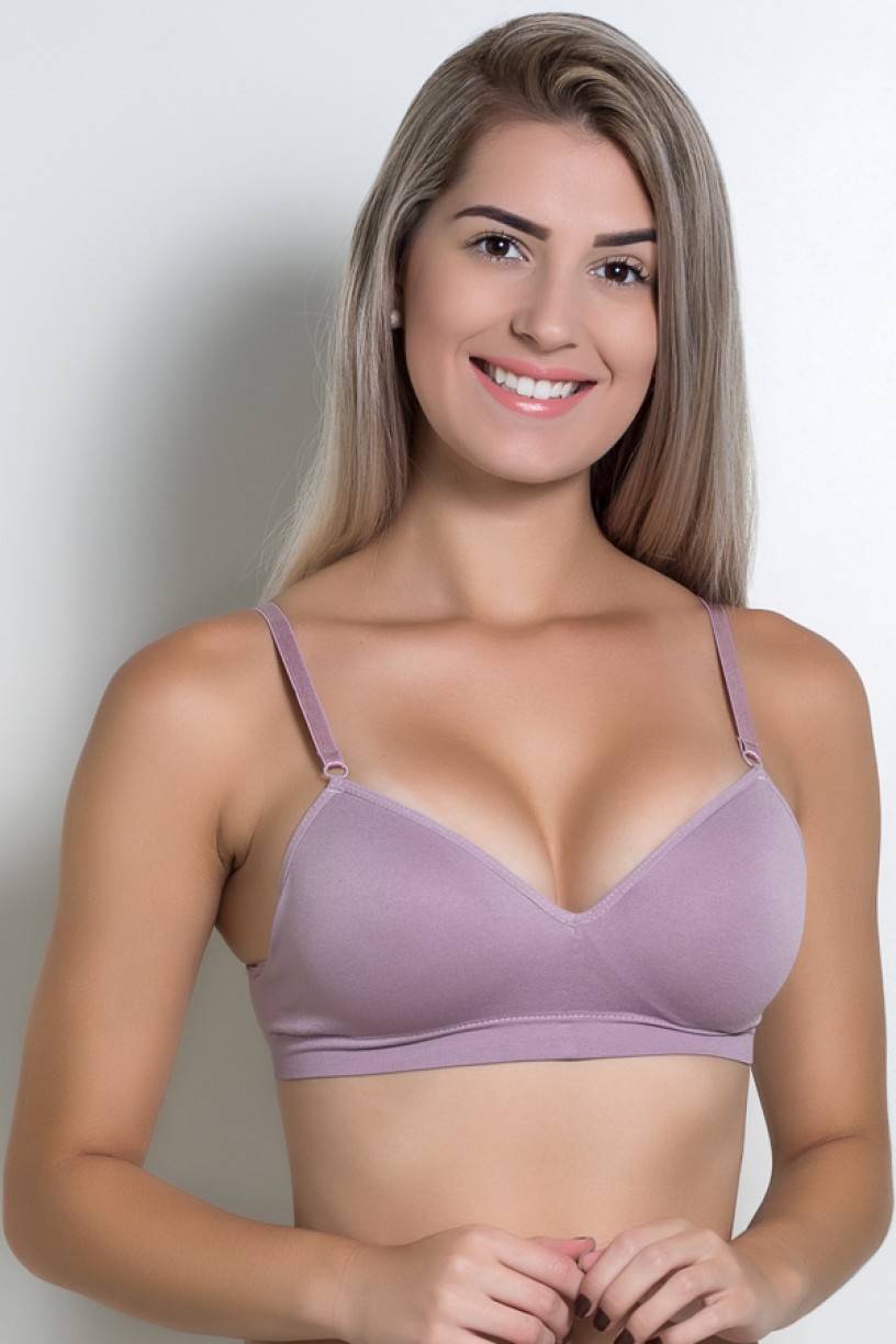 Soutien Confort com Bojo Sem Costura ZR0303 (Nude Satin) | Ref: KS-B251-003