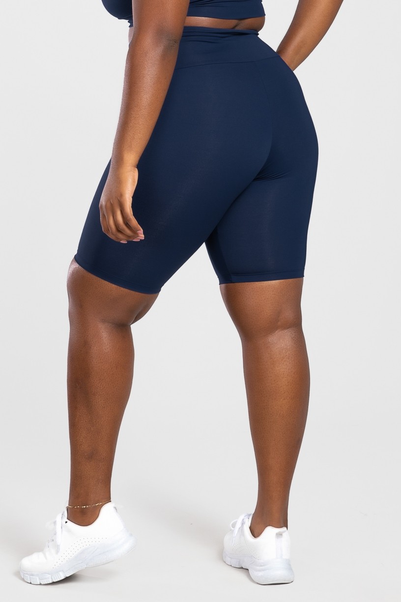 Bermuda Ciclista Básica Plus Size (Azul Marinho) | Ref: KP3078-B