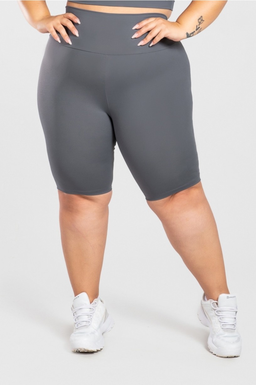 Bermuda Ciclista Básica Plus Size (Chumbo) | Ref: KP3078-F