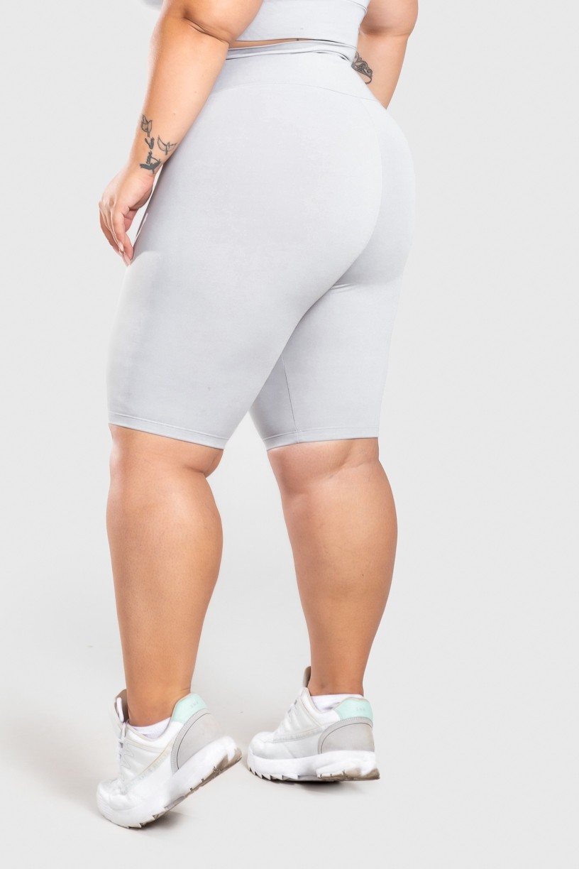 Bermuda Ciclista Básica Plus Size (Cinza) | Ref: KP3078-D