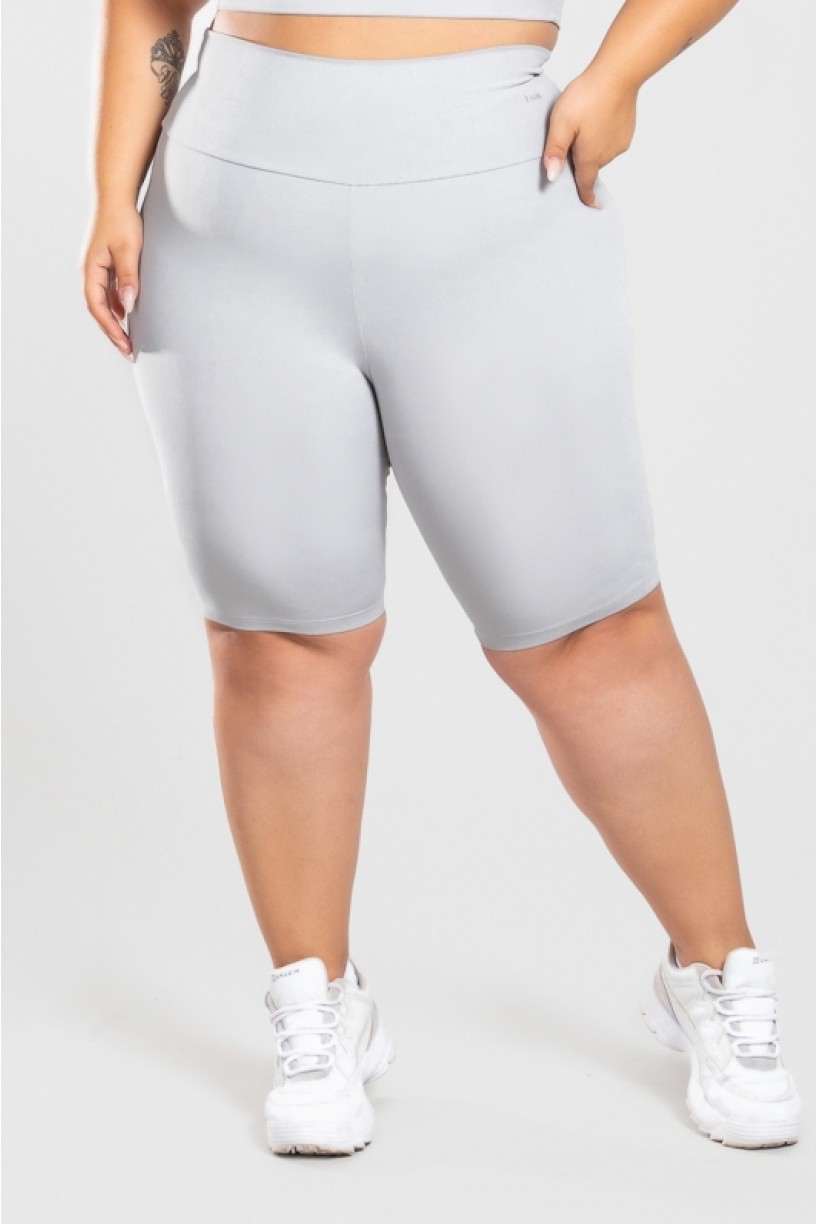 Bermuda Ciclista Básica Plus Size (Cinza) | Ref: KP3078-D