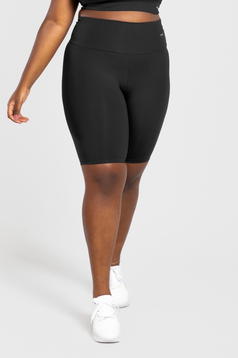 Bermuda Ciclista Básica Plus Size (Preto) | Ref: KP3078-A