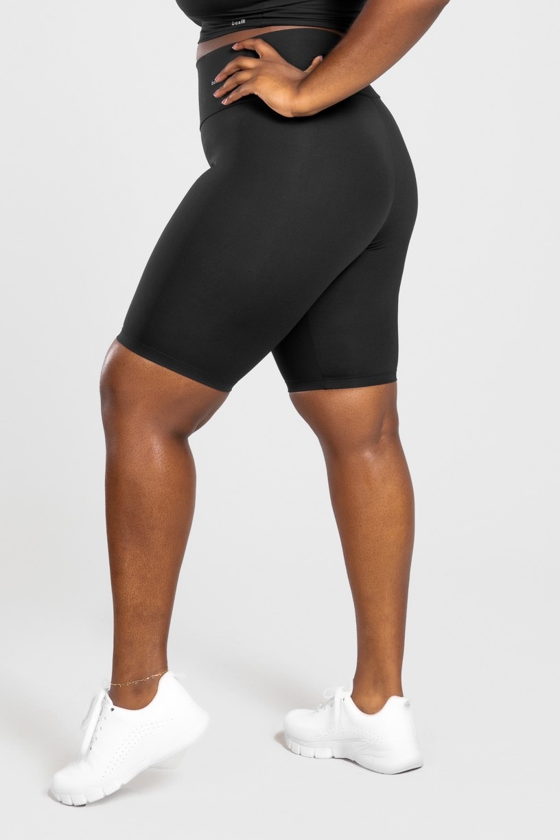 Bermuda Ciclista Básica Plus Size (Preto) | Ref: KP3078-A