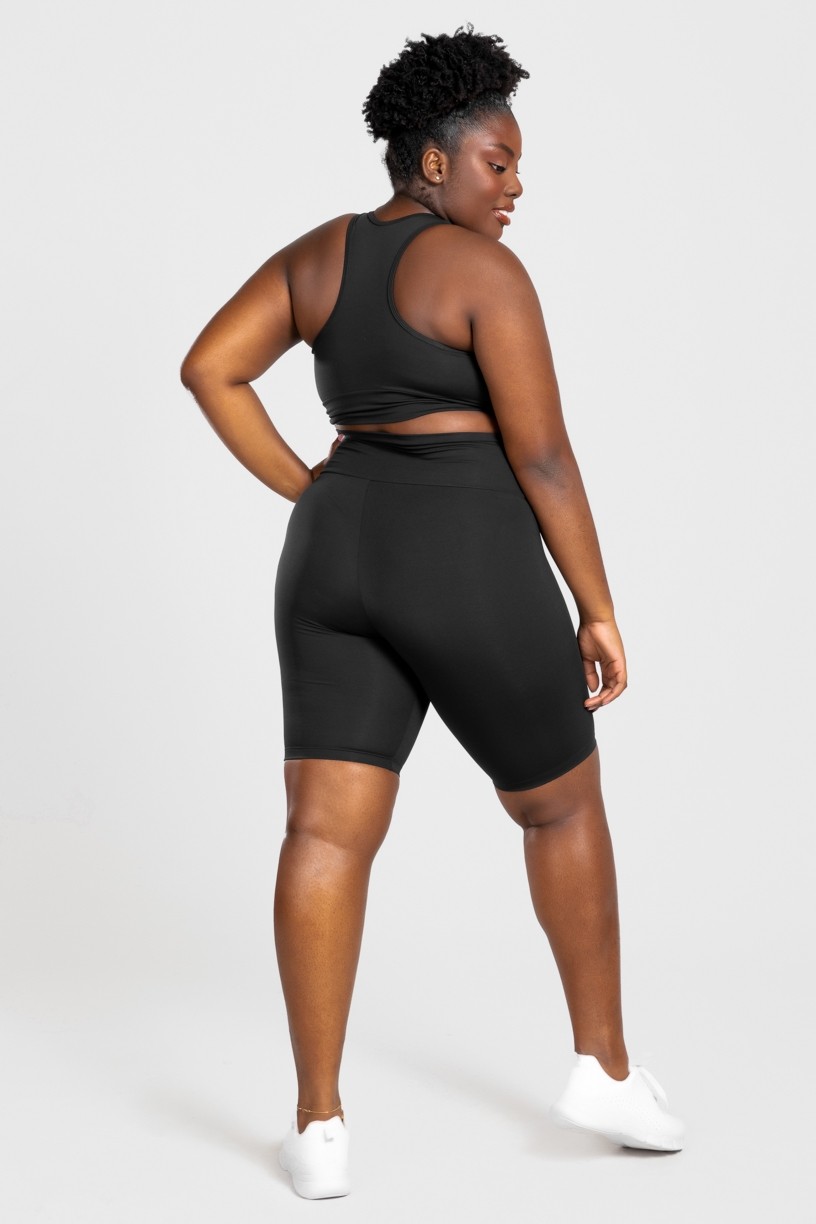 Bermuda Ciclista Básica Plus Size (Preto) | Ref: KP3078-A