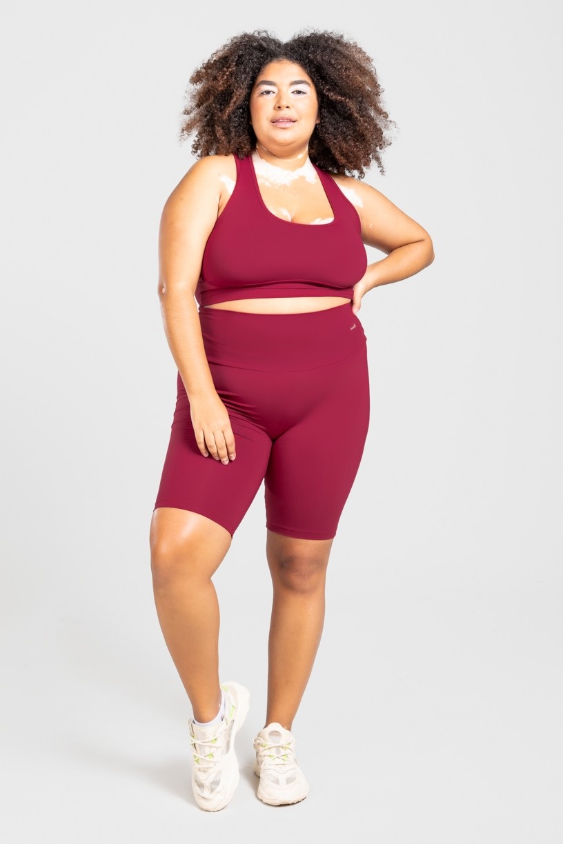 Bermuda Ciclista Básica Plus Size (Vinho) | Ref: KP3078-C