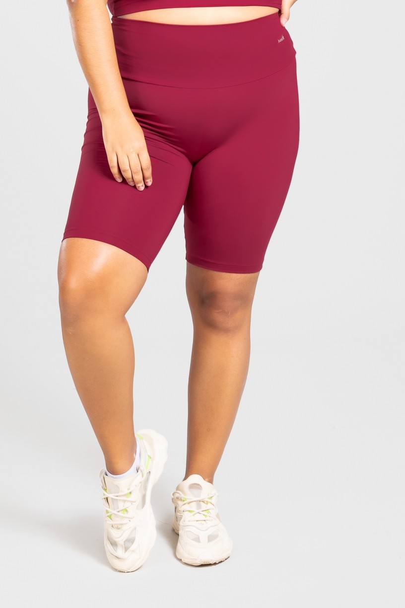 Bermuda Ciclista Básica Plus Size (Vinho) | Ref: KP3078-C