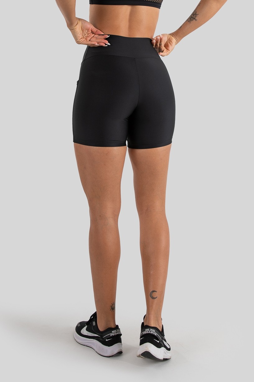 Bermuda com Bolso de Tela (Preto)  Ref K3223-A