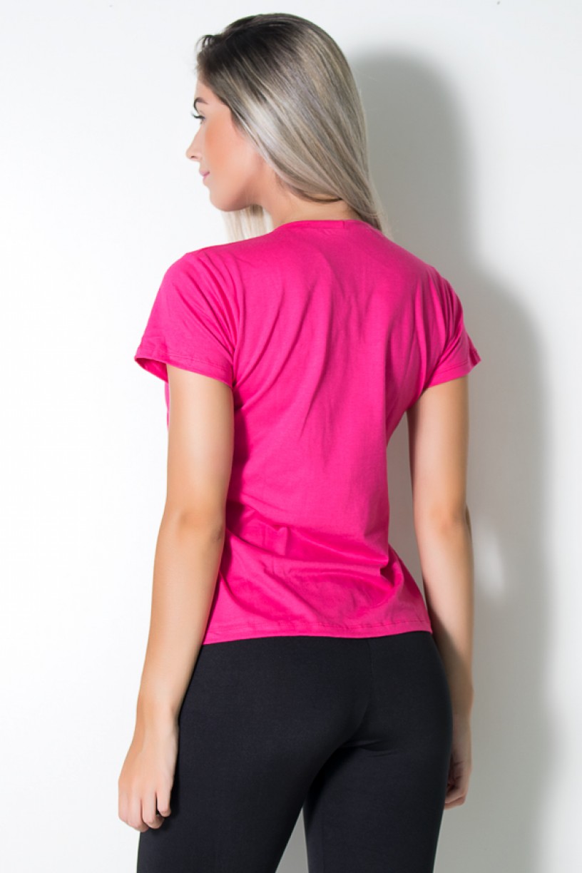 Camiseta Feminina Show Your Body Some Love (Rosa Pink) | Ref: BES001-006