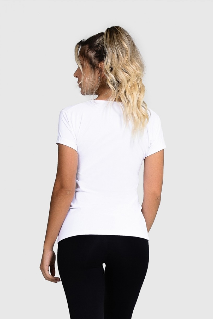 Blusa Fitness De Manga Básica (Branco) | Ref: GO80-C