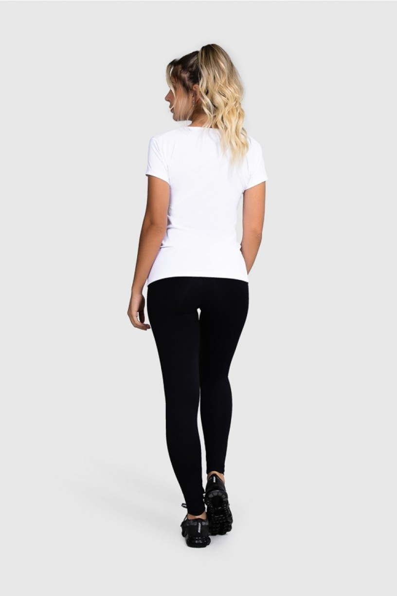 Blusa Fitness De Manga Básica (Branco) | Ref: GO80-C