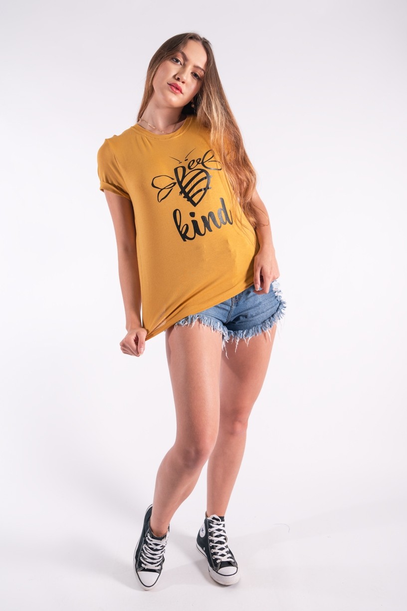 Blusa Nózinho com Silk Be Kind (Mostarda) | Ref: K2834-G