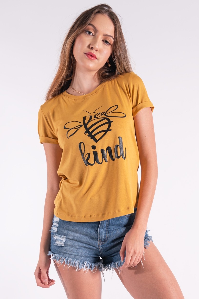 Blusa Nózinho com Silk Be Kind (Mostarda) | Ref: K2834-G