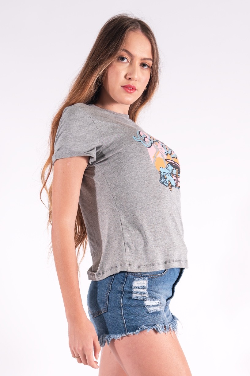 Blusa Nózinho com Silk California Dreams (Mescla) | Ref: K2835-C
