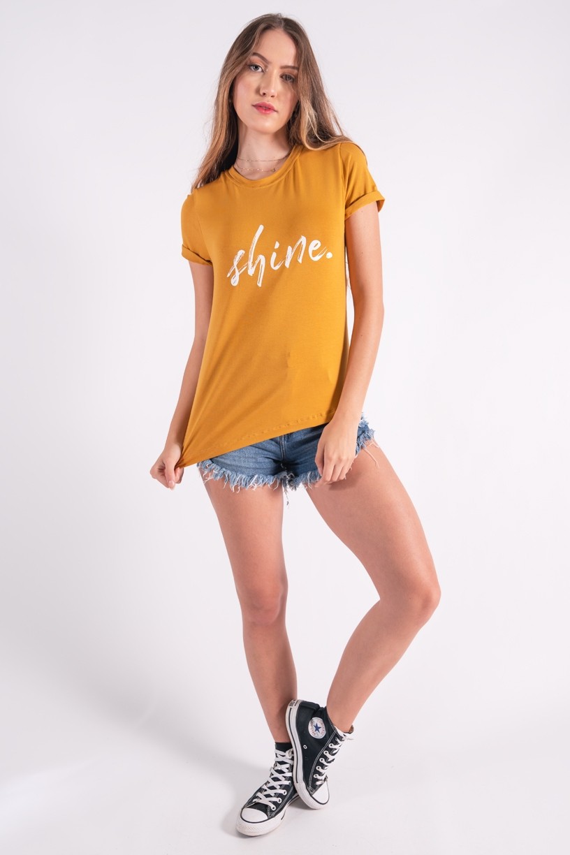 Blusa Nózinho com Silk Shine (Mostarda) | Ref: K2839-G