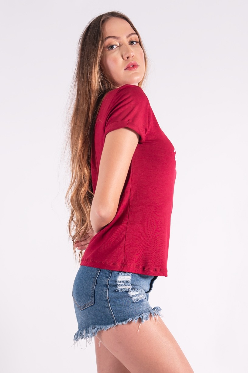 Blusa Nózinho com Silk Shine (Vinho) | Ref: K2839-E