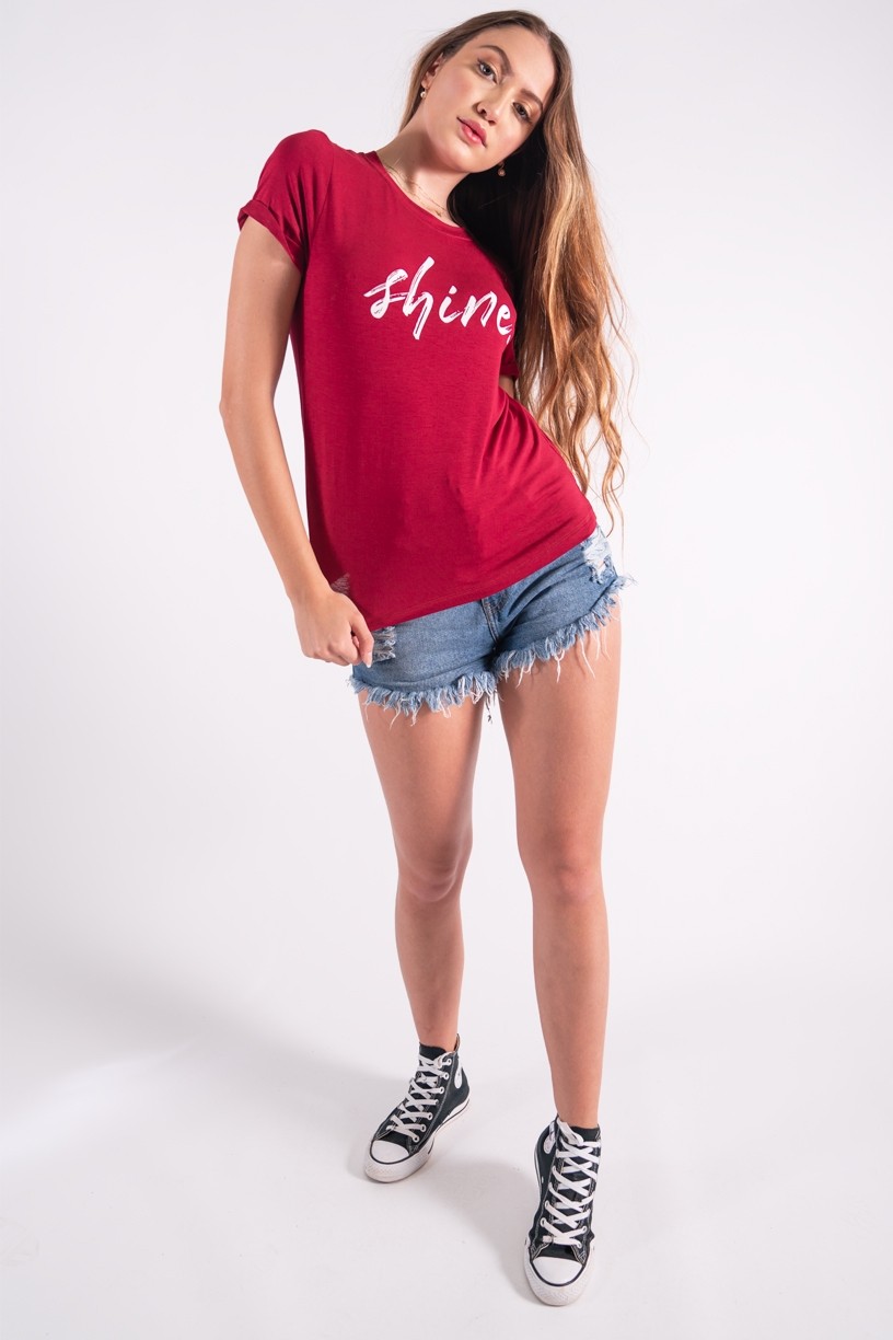 Blusa Nózinho com Silk Shine (Vinho) | Ref: K2839-E