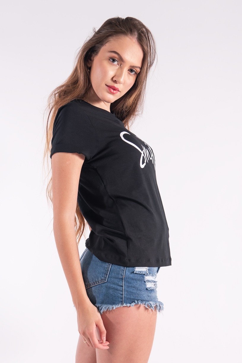 Blusa Nózinho com Silk Smile (Preto) | Ref: K2840-A