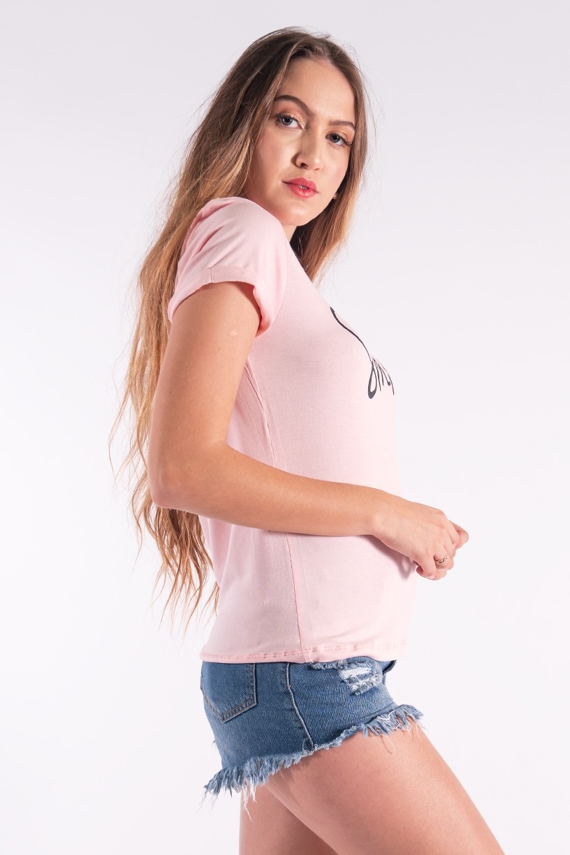 Blusa Nózinho com Silk Smile (Rosa bebê) | Ref: K2840-D