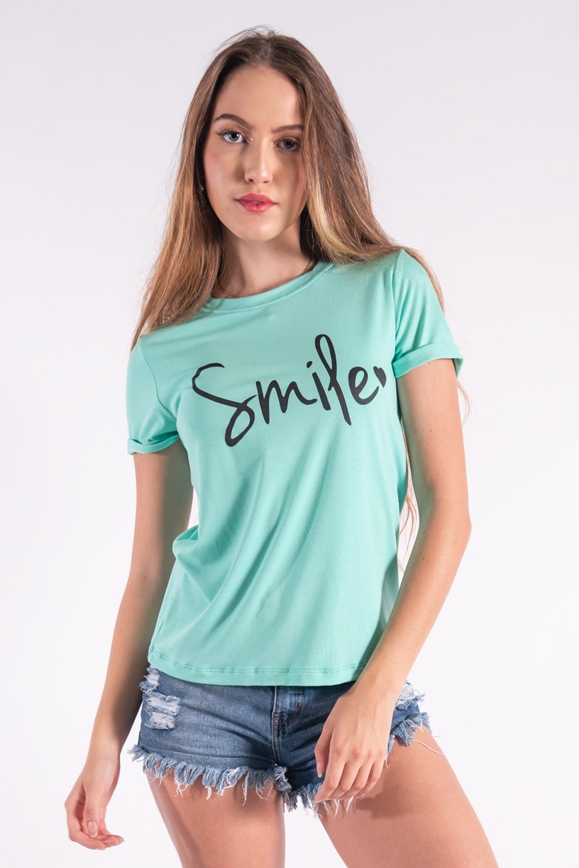 Blusa Nózinho com Silk Smile (Verde Água) | Ref: K2840-H