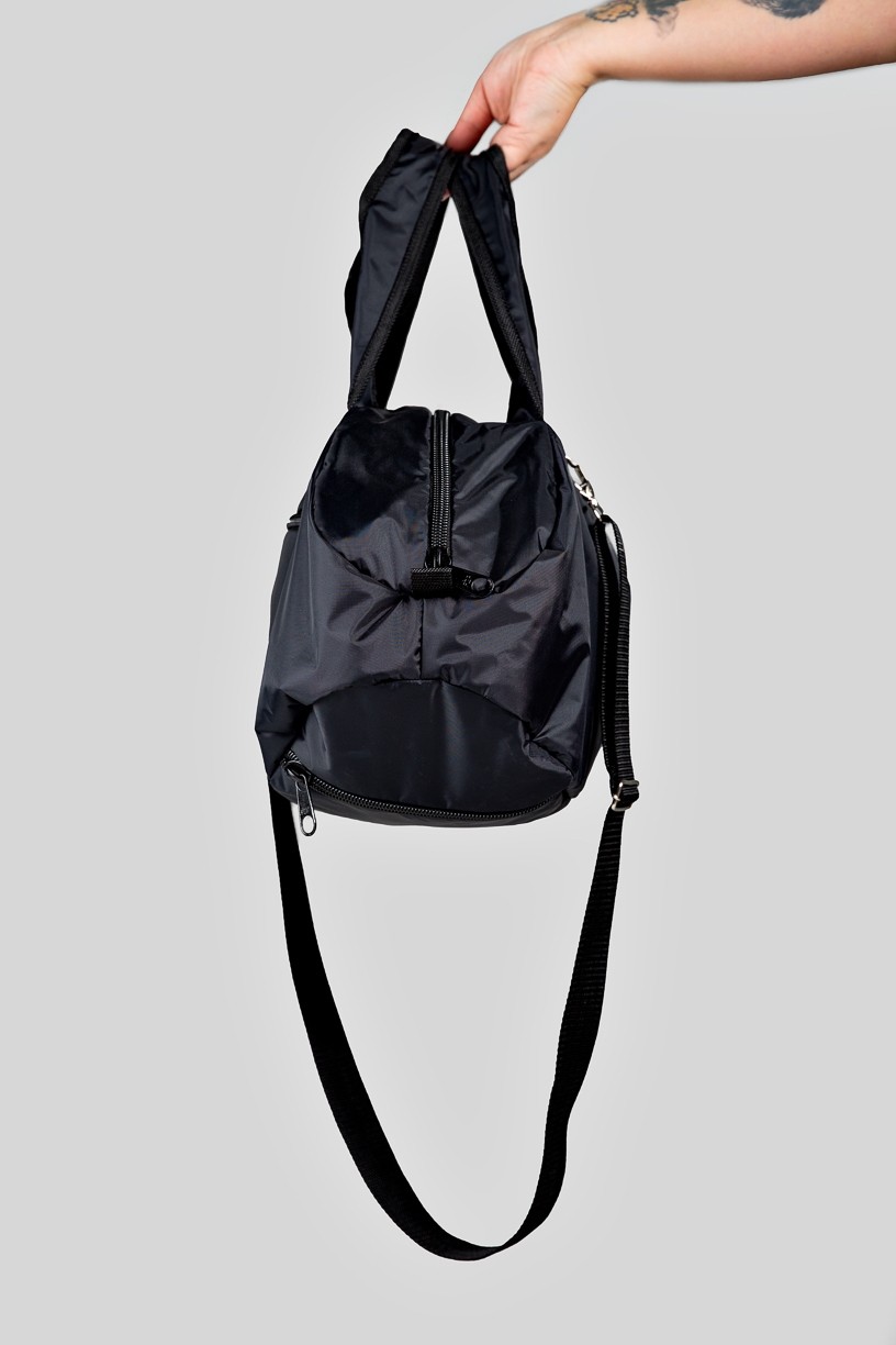 Bolsa Fitness de Alça Lateral (Preto / Prata) | Ref: K3202-A