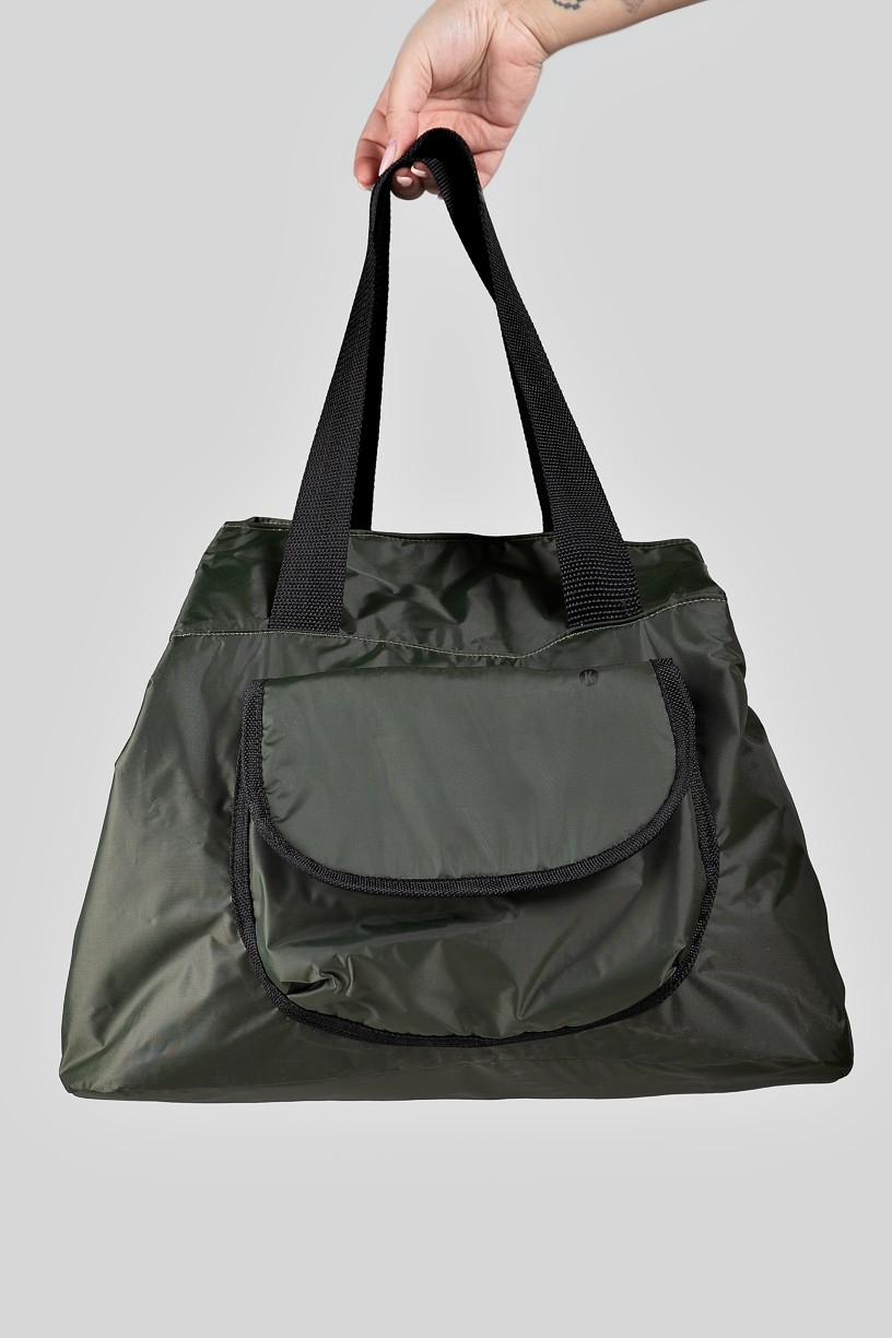 Bolsa Fitness de Ombro com Silk (Verde / Preto) | Ref: K3203-A