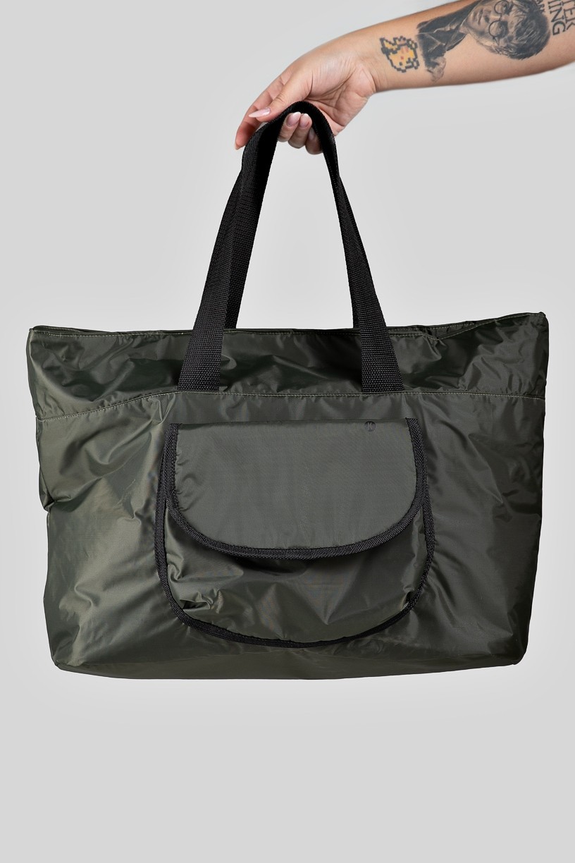 Bolsa Fitness de Ombro com Silk (Verde / Preto) | Ref: K3203-A