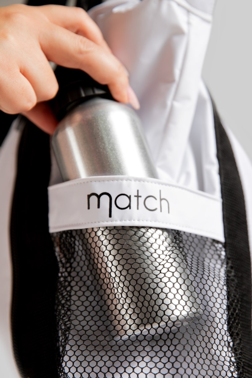 Bolsa Fitness Match com Silk (Branco / Preto) | Ref: K3204-A