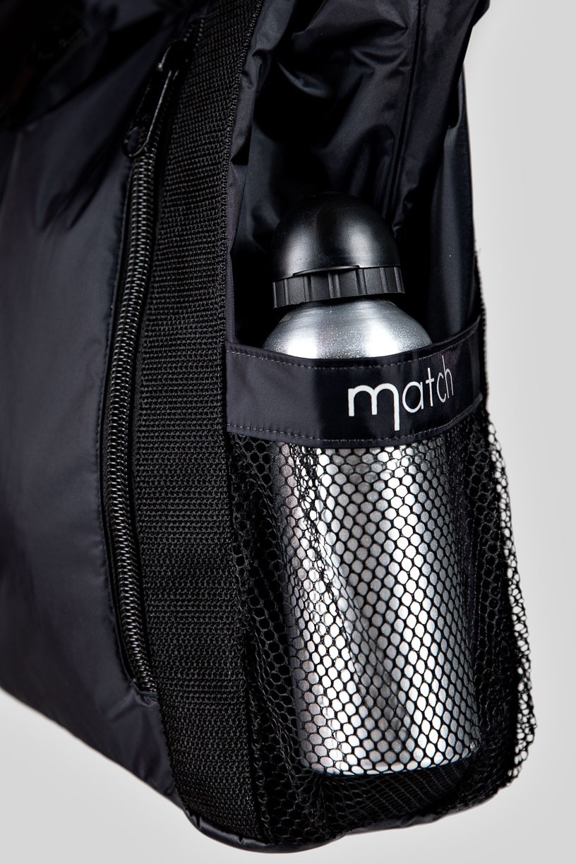 Bolsa Fitness Match com Silk (Preto / Prata) | Ref: K3204-B