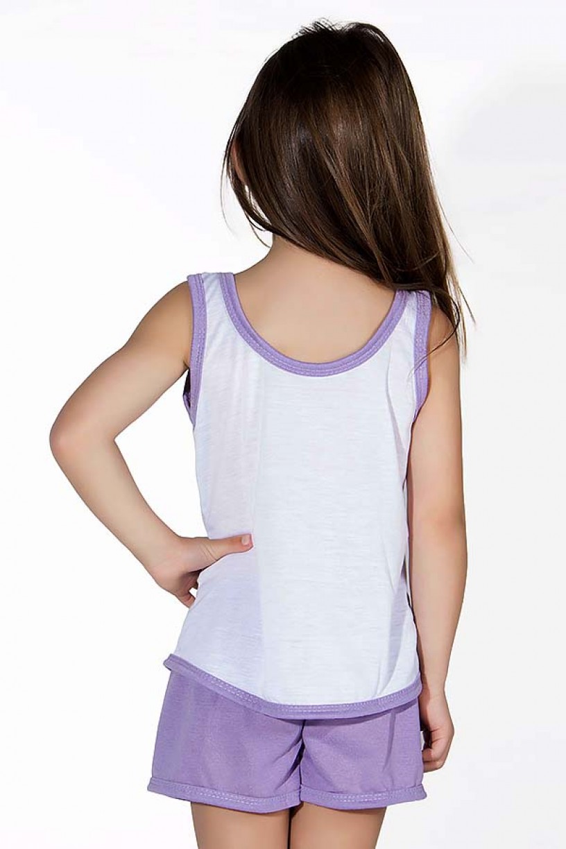 Babydoll Infantil 056 (Lilas com cachorrinhos) AB 