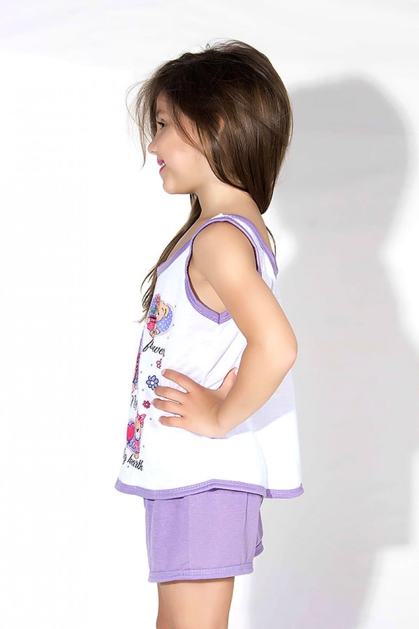 Babydoll Infantil 056 (Lilas com cachorrinhos) AB 