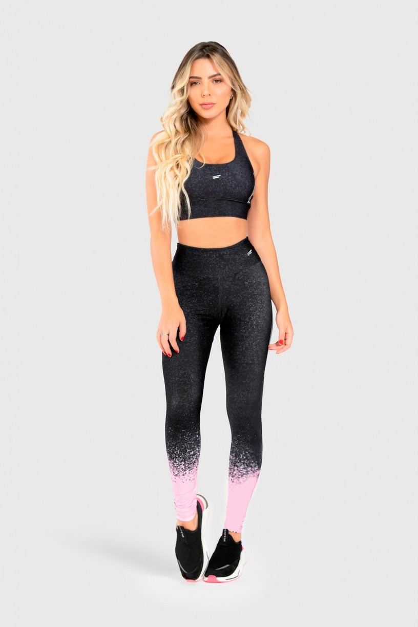 Calça Legging Fitness Estampa Digital Pink Splash | Ref: GO191