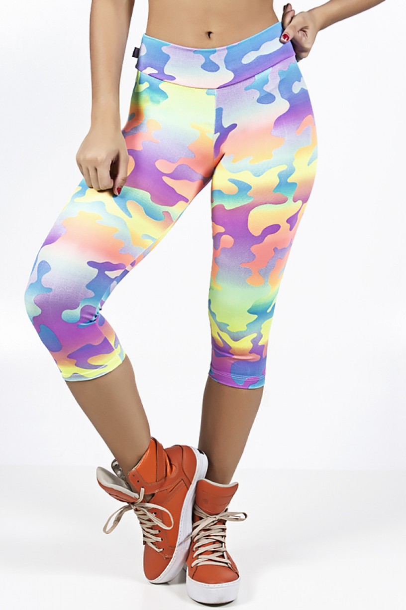 Corsário Estampada (Onda Amarela Roxa e Laranja Flúor)