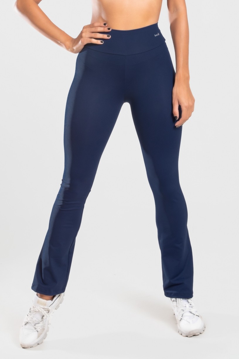 Calça Boca Reta Básica (Azul Marinho) | Ref: K3076-B