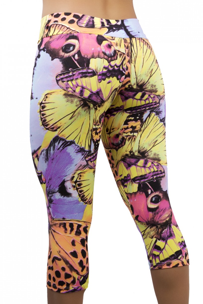 Corsário Estampada (Borboleta Amarela e Lilas)