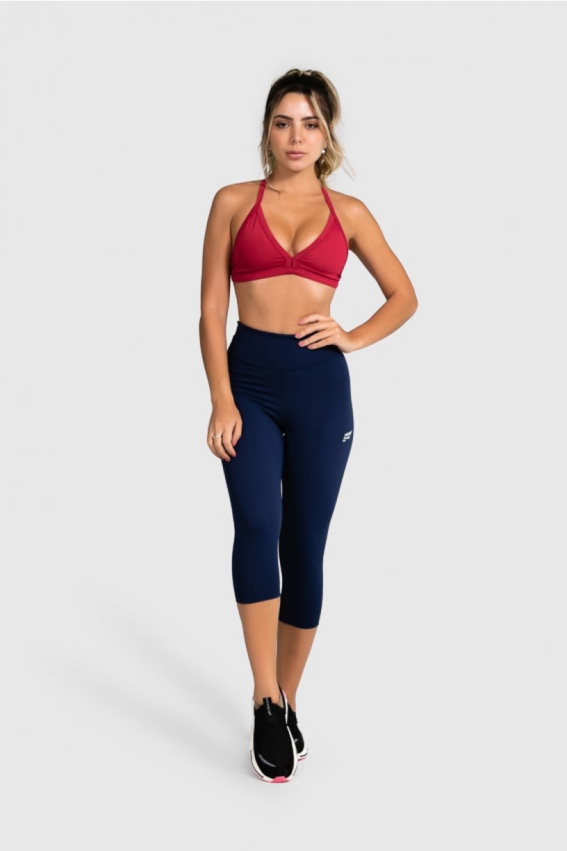 Calça Corsário Fitness Básica (Azul Marinho) | Ref: GO2-H