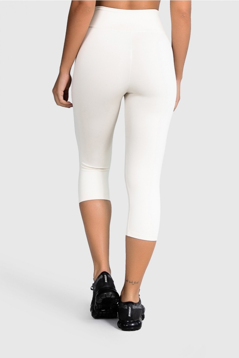 Calça Corsário Fitness Básica (Off-White) | Ref: GO2-D