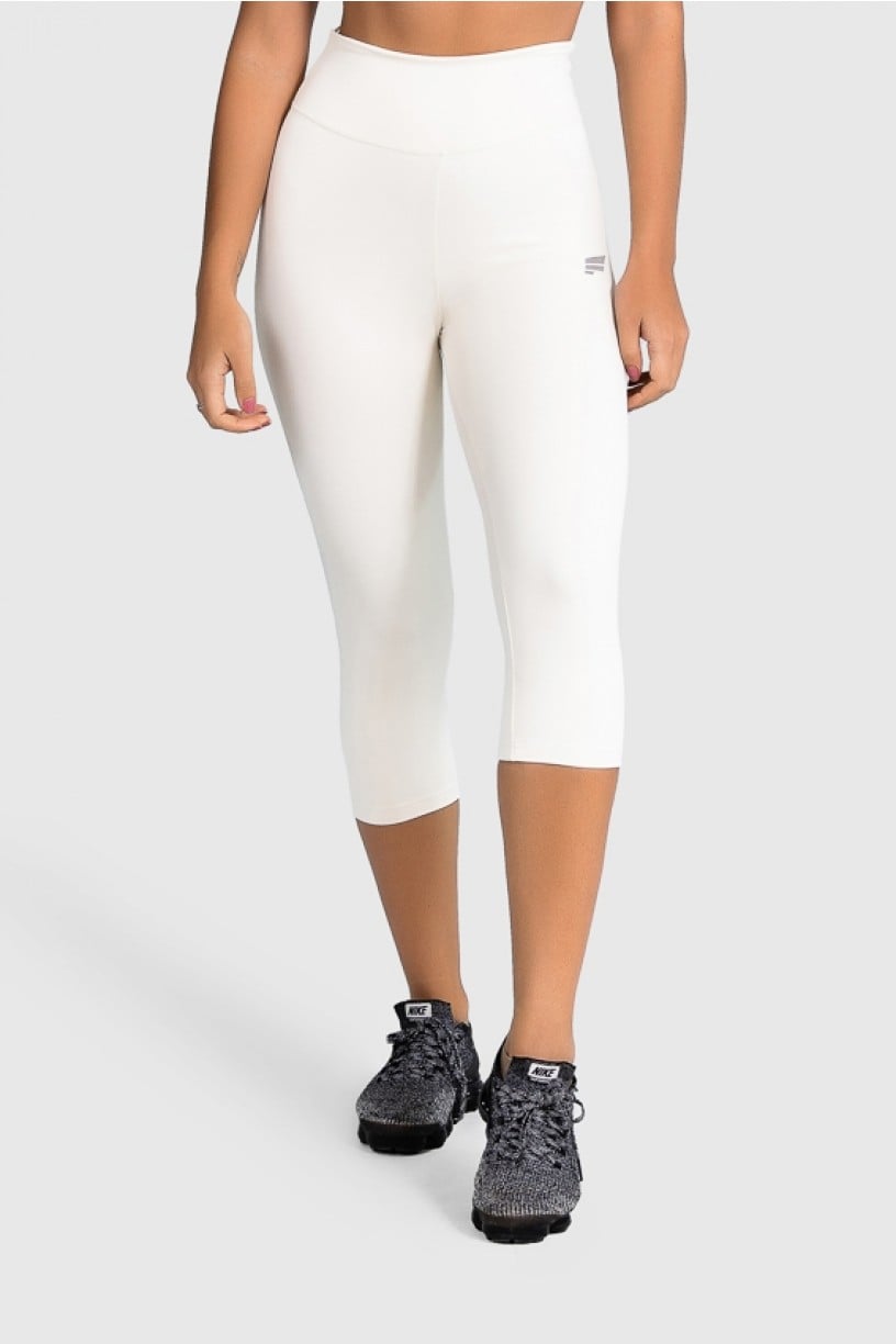 Calça Corsário Fitness Básica (Off-White) | Ref: GO2-D